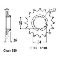 Přední řetězové kolečko Aprilia